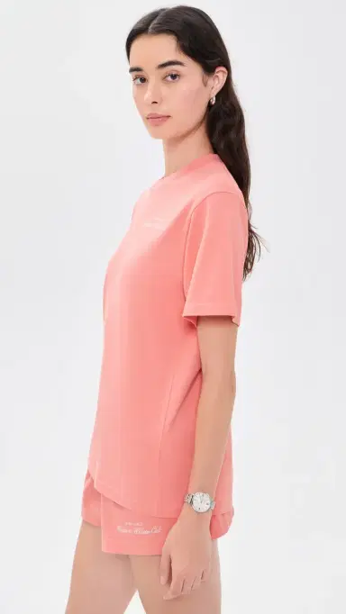 Sporty & Rich Health and Wellness Club T-hirt Flamingo White | Thumbnail 5