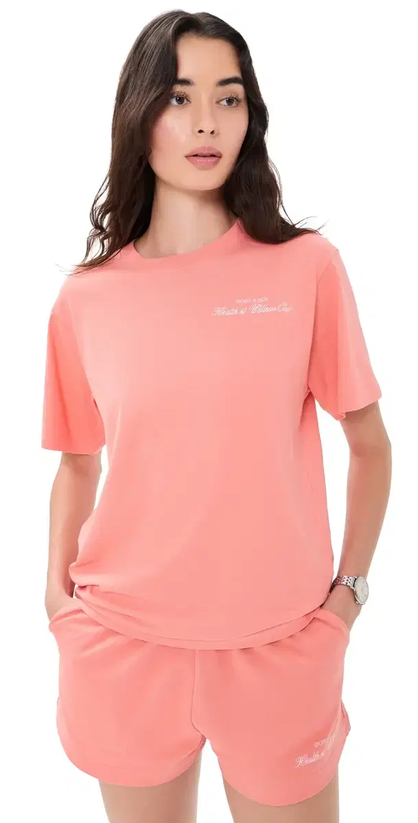 Sporty & Rich Health and Wellness Club T-hirt Flamingo White