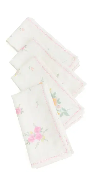 LoveShackFancy Hanky Napkin Set Sunset Confetti One Size | Thumbnail 1