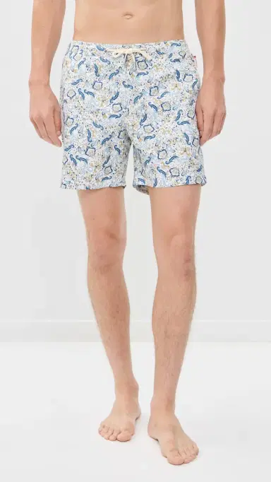 Orlebar Brown Bulldog Drawcord Fairground Paisley Swim Shorts 6.5 Multi/Blue 30 | Thumbnail 2