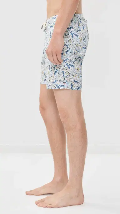 Orlebar Brown Bulldog Drawcord Fairground Paisley Swim Shorts 6.5 Multi/Blue 30 | Thumbnail 4