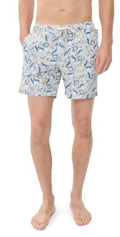 Orlebar Brown Bulldog Drawcord Fairground Paisley Swim Shorts 6.5 Multi/Blue 30 | Thumbnail 1