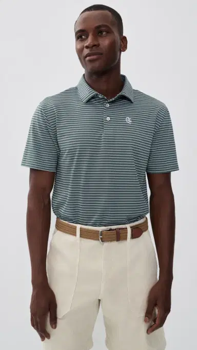 Quiet Golf Sunny Stripe Polo | Thumbnail 2 Quiet Golf Sunny Stripe Polo | Thumbnail 2