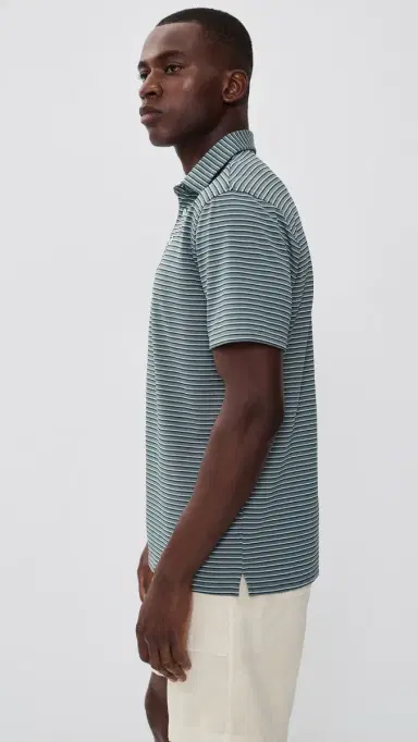 Quiet Golf Sunny Stripe Polo | Thumbnail 4 Quiet Golf Sunny Stripe Polo | Thumbnail 4