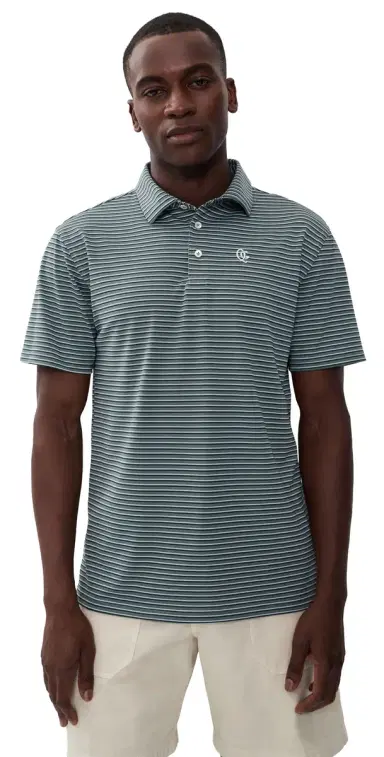 Quiet Golf Sunny Stripe Polo | Thumbnail 1 Quiet Golf Sunny Stripe Polo | Thumbnail 1