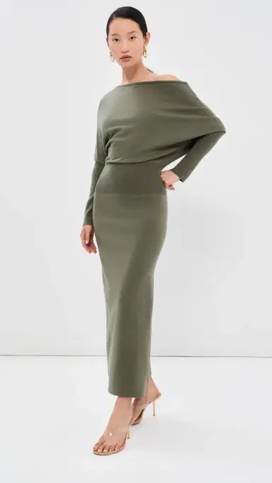 Simkhai Janese Off Shoulder Knit Dress ea Turtle | Thumbnail 2 Simkhai Janese Off Shoulder Knit Dress ea Turtle | Thumbnail 2