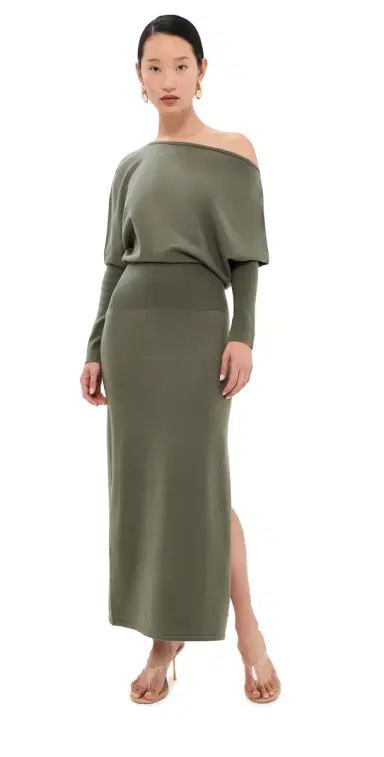 Simkhai Janese Off Shoulder Knit Dress ea Turtle | Thumbnail 1 Simkhai Janese Off Shoulder Knit Dress ea Turtle | Thumbnail 1