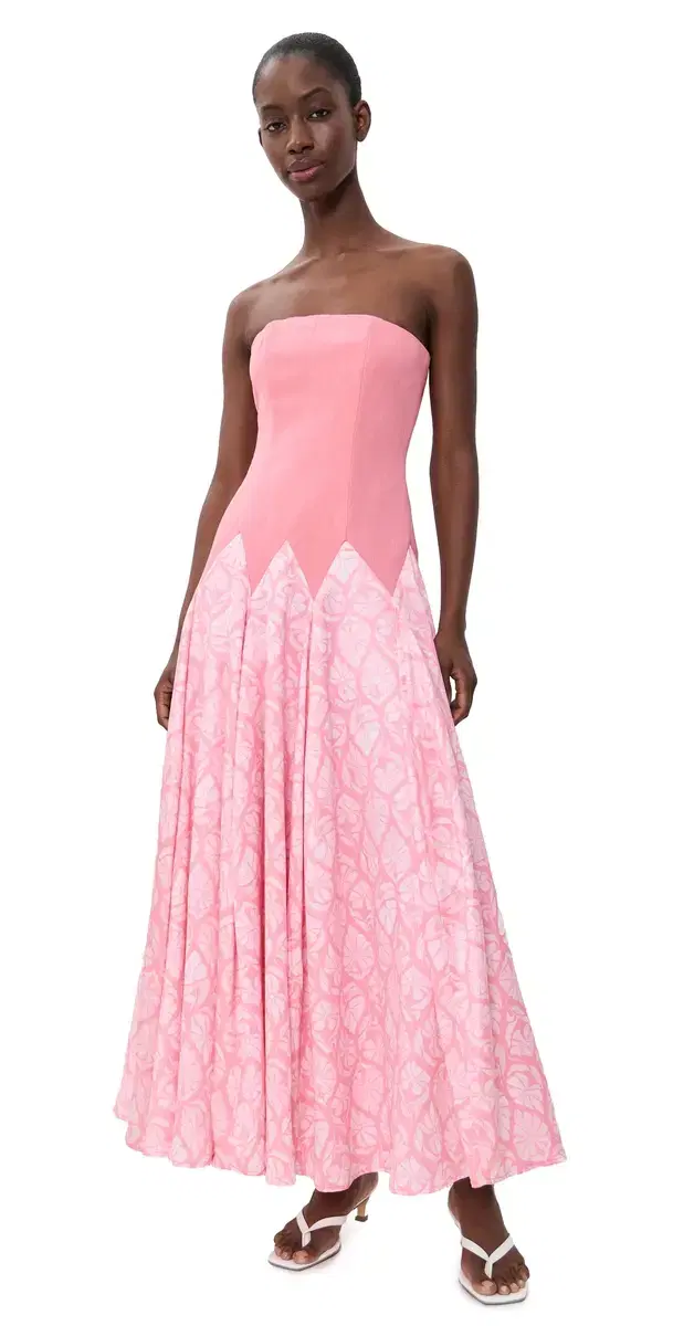 Dottie Drop Waist Dress Flamingo