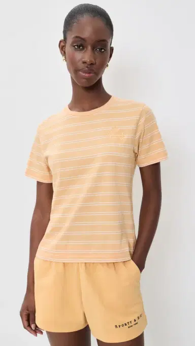 Sporty & Rich NY Crest T-Shirt Limone triped Limone | Thumbnail 2 Sporty & Rich NY Crest T-Shirt Limone triped Limone | Thumbnail 2