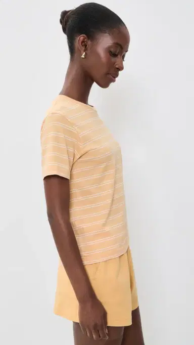 Sporty & Rich NY Crest T-Shirt Limone triped Limone | Thumbnail 4 Sporty & Rich NY Crest T-Shirt Limone triped Limone | Thumbnail 4