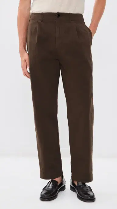 Madewell Cotton Twill Single Pleat Pants Chocolate 31 | Thumbnail 2