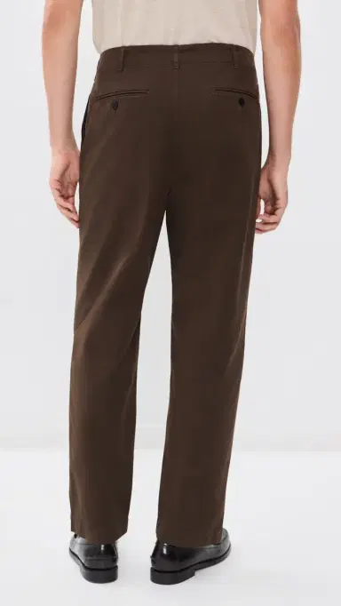 Madewell Cotton Twill Single Pleat Pants Chocolate 31 | Thumbnail 3