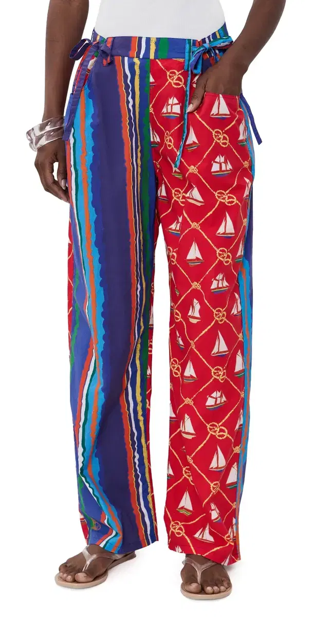 Coniglio Palm Beach Mixed Move and Groove Snap Pants Variegated Stripe
