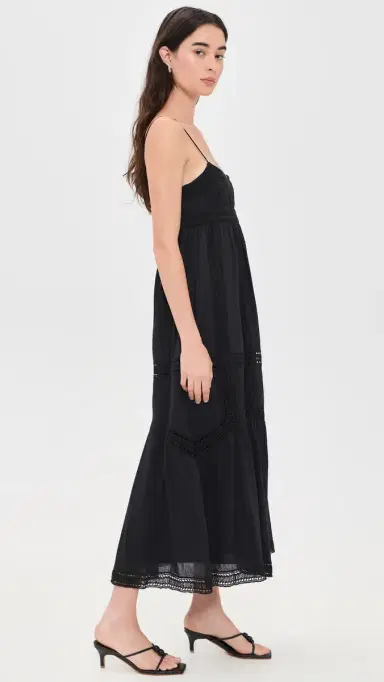 Ulla Johnson Romilly Cotton Dress Noir | Thumbnail 4