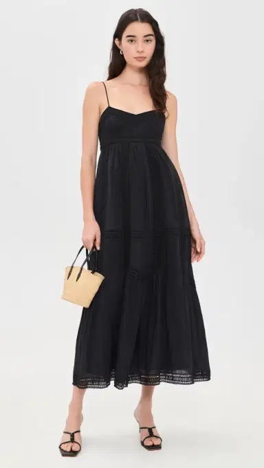 Ulla Johnson Romilly Cotton Dress Noir | Thumbnail 5
