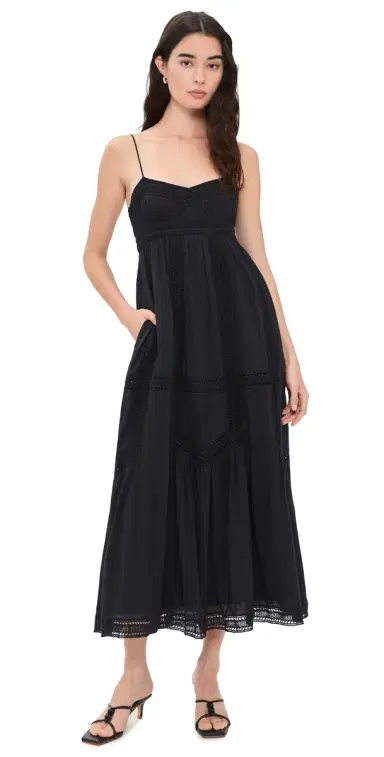 Ulla Johnson Romilly Cotton Dress Noir | Thumbnail 1