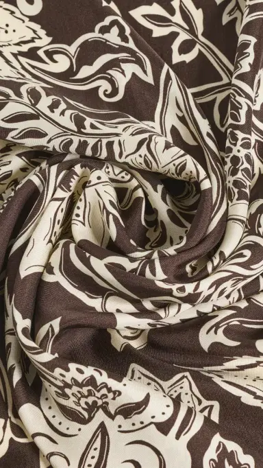 Madewell Medium Silk Bandana Dark Brown One Size | Thumbnail 5