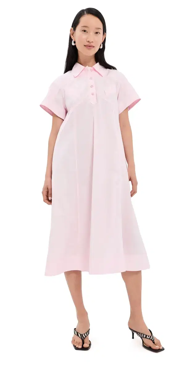 3.1 Phillip Lim Trapeze idi Poplin Shirt Dress Blush