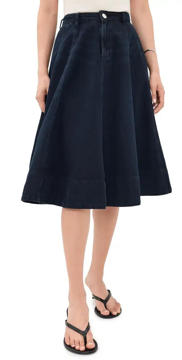 ALIGNE Lana Denim Midi Skirt Blue Black