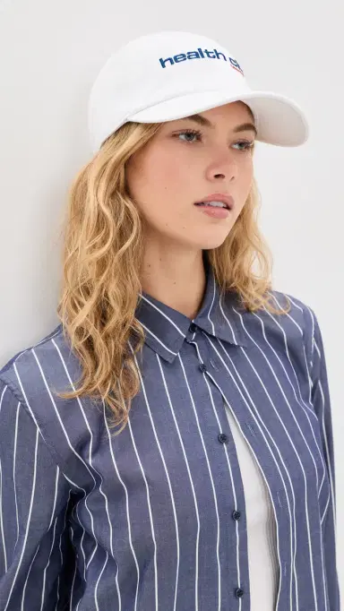 Sporty & Rich Bold Health Cap White Sports Red/Soda One Size | Thumbnail 3