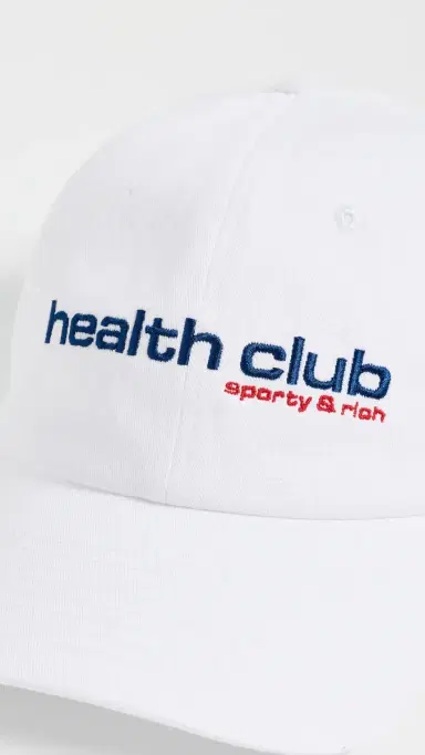 Sporty & Rich Bold Health Cap White Sports Red/Soda One Size | Thumbnail 5
