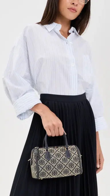 Tory Burch T Monogram Petite Barrel Bag Tory | Thumbnail 3 Tory Burch T Monogram Petite Barrel Bag Tory | Thumbnail 3