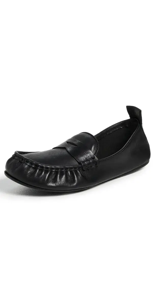 Acne Studios Leather Flats Black