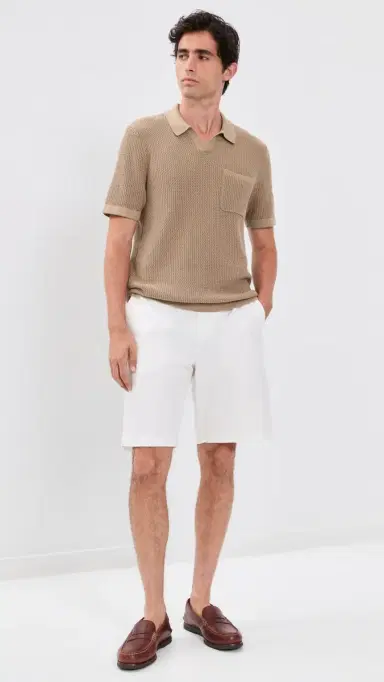 Rhone Coastal Johnny Collar Polo Teak Brown | Thumbnail 5