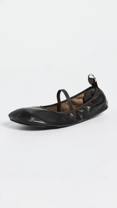 ALOHAS Naira Leather Ballet Flats Vintage Effect Brown 39 | Thumbnail 2