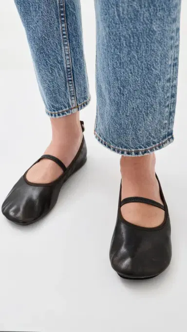 ALOHAS Naira Leather Ballet Flats Vintage Effect Brown 39 | Thumbnail 3
