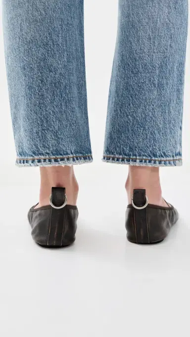ALOHAS Naira Leather Ballet Flats Vintage Effect Brown 39 | Thumbnail 4