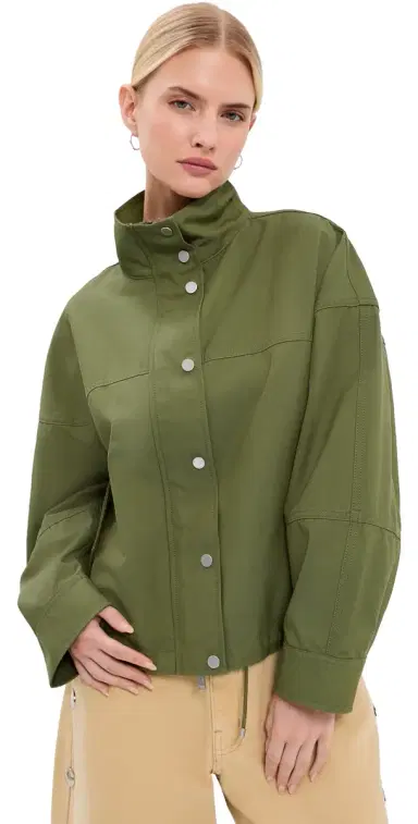3.1 Phillip Lim Cropped Utility Balloon Jacket Olive | Thumbnail 1 3.1 Phillip Lim Cropped Utility Balloon Jacket Olive | Thumbnail 1