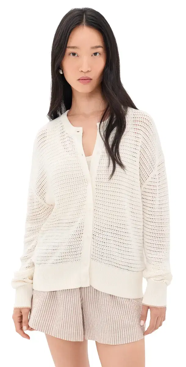 Varley Pembroke Knit Cardigan Egret