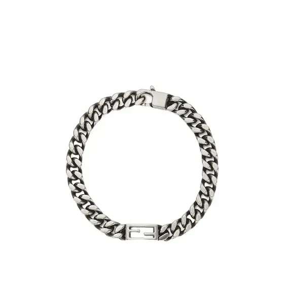 Fendi Tube bracelet, with curb-chain links and the iconic
