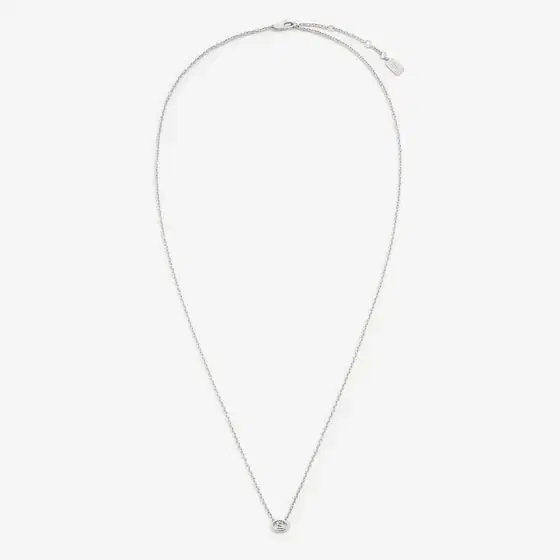 Fendi Necklace with a thin chain and pendant featuring an oval