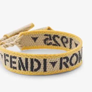 Fendi Cord-coloured Tape ribbon bracelet with contrasting | Thumbnail 2 Fendi Cord-coloured Tape ribbon bracelet with contrasting | Thumbnail 2