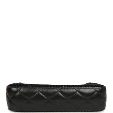 Chanel Chanel Clutch with Chain Black Mesh, Shiny Lambskin Gold Hardware | Thumbnail 6