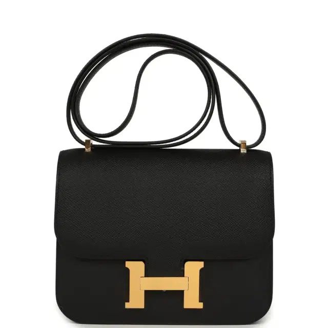 HERMÈS Hermes Constance 18 Black Epsom Gold Hardware