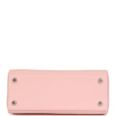 HERMÈS Hermes Kelly Retourne 25 Rose Sakura Swift Palladium Hardware | Thumbnail 6