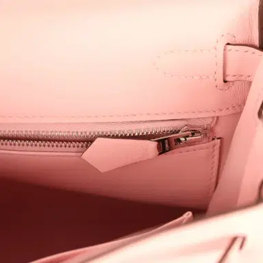 HERMÈS Hermes Kelly Retourne 25 Rose Sakura Swift Palladium Hardware | Thumbnail 9