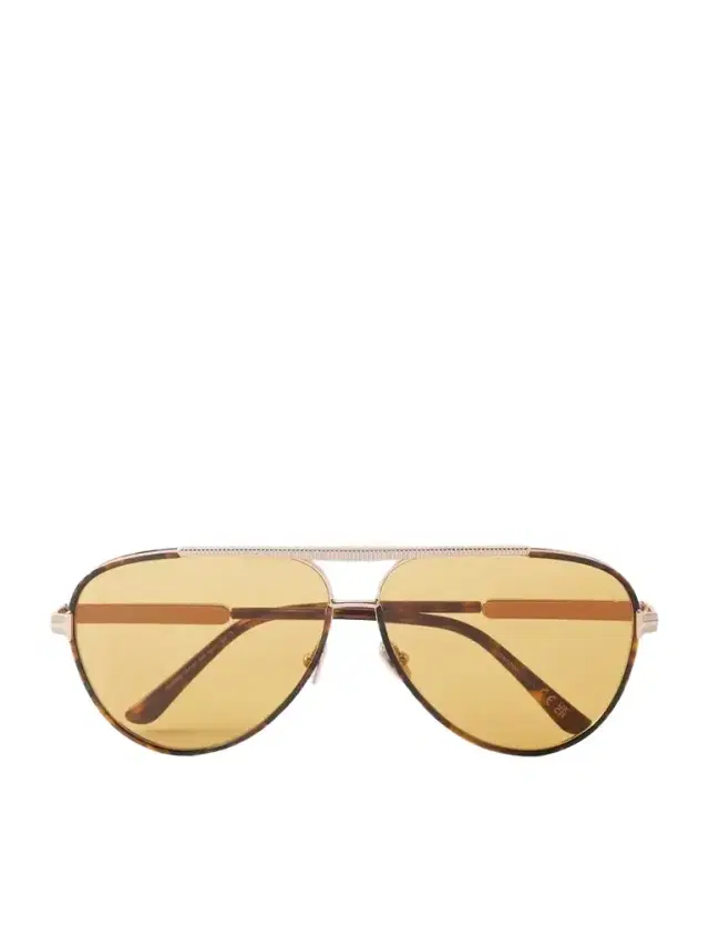 Tom Ford Rupert-02 Aviator-style Tortoiseshell And Metal Sunglasses