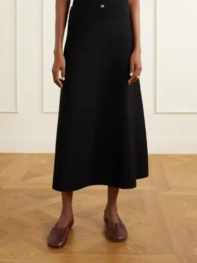 Max Mara Fuggito Crepe Midi Skirt | Thumbnail 3 Max Mara Fuggito Crepe Midi Skirt | Thumbnail 3