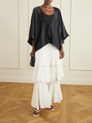 Sharon Wauchob Draped Silk Blouson Jacket | Thumbnail 2