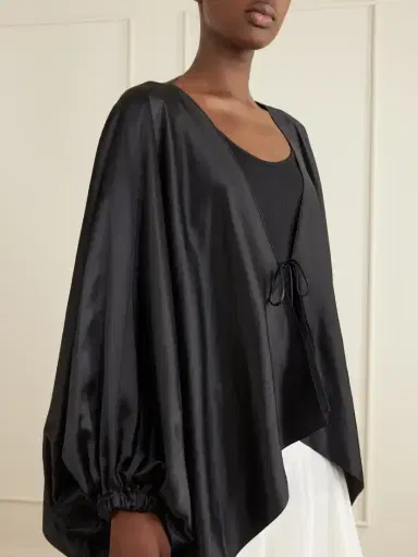 Sharon Wauchob Draped Silk Blouson Jacket | Thumbnail 5