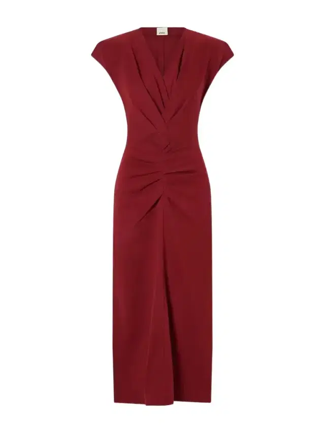 Isabel Marant Nadra Gathered Cotton Midi Dress