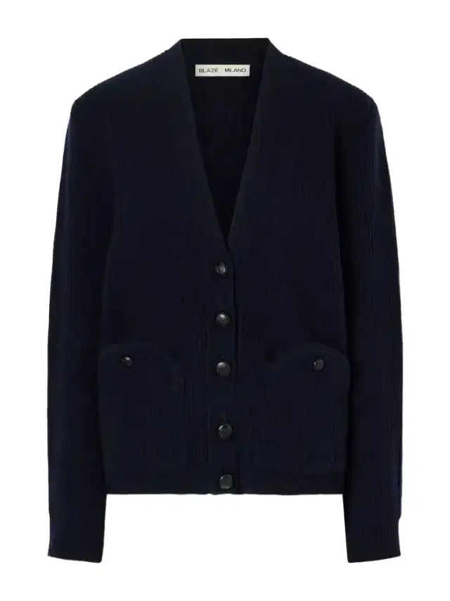 Blazé Milano Ribbed Wool And Cashmere-blend Cardigan