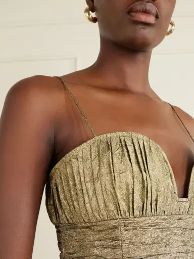 Ulla Johnson Vina Cropped Metallic Taffeta Tank | Thumbnail 4 Ulla Johnson Vina Cropped Metallic Taffeta Tank | Thumbnail 4