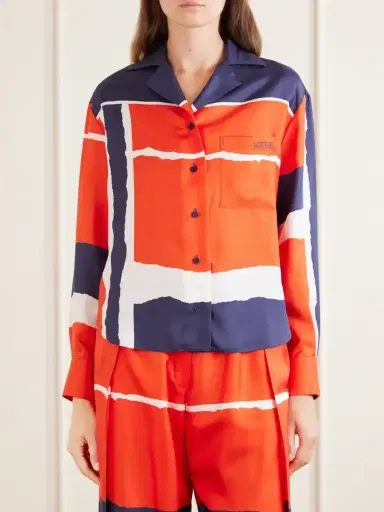 Loewe Printed Silk-twill Blouse | Thumbnail 3 Loewe Printed Silk-twill Blouse | Thumbnail 3
