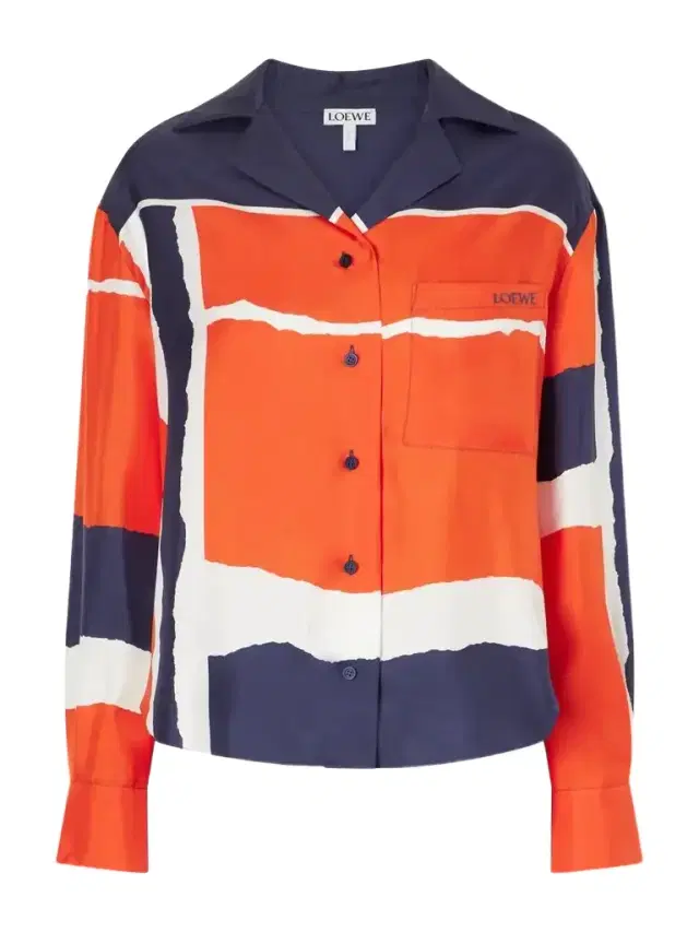 Printed Silk-twill Blouse