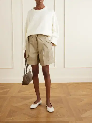 Burberry Check-trimmed Leather Ballet Flats | Thumbnail 2